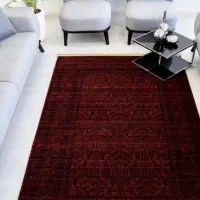 فرش قرمز لاکی طرح گبه