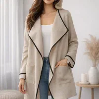 مانتو کرم (ZARA knit)شیک و تن خور عالی