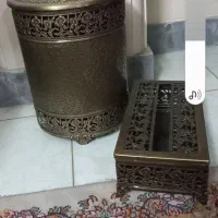 سطل زباله و دستمال کاغذی کاملا نو