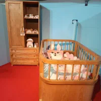 سرویس خواب نوزاد و نوجوان تخت دو منظوره تمام چوب