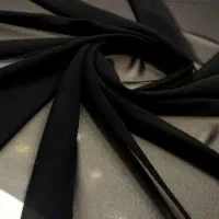 پارچه جت بلک اصلی مشکی(نازکه دید داره)