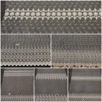 تعدادی پارچه تور خارجی گیپور دار عرض ۱۰۰ سانت