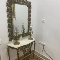 ایینه شمعدان برنجی سنگین