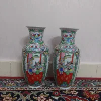 یک جفت گلدان مرغی