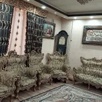فروش فوری مبل ومیز ناهار خوری و پرده وکتیبه
