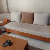سرویس راحتی ال با لاوست و میز ناهارخوری چهارنفره