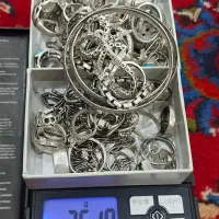 نقره انگشتر شکسته زنجیر دستبند رکاب