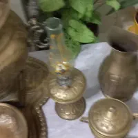 سماور برنجی به همراه سرویس