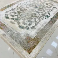 یک فرش ضخیم و ابریشمی / فرش نیلسو ٪قیمت تولید+