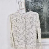 شومیز سفید گیپور