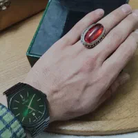 انگشتر لعل با کیفیت قواره دار کلکسیونی ((معاوضه))