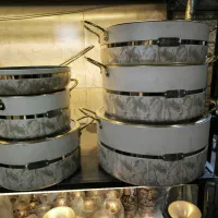 چدن تفلن روحی مسی سلکشن رنگ مشکی و طلایی