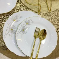 سرویس ارکوپال نیلوفری ژالین طوسی لب طلا