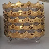 پیاله و پیش دستی خارجی طلاکوب