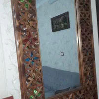 آینه واستندطرح گره چینی چوب  گردو