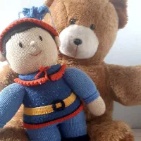 عروسک خرسی بزرگ وعروسک کامل بافت