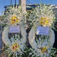 تاج گل ختم(ترحیم) برای عرض تسلیت درب منزل و مسجد