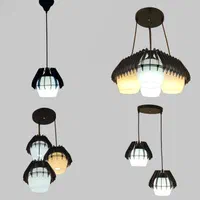 لوستر چوبی مشکی، سبک، کد A140 قیمت در توضیحات