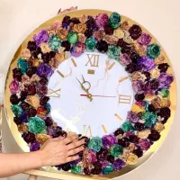 ساخت انواع ساعت چشمنظر تابلو و میزهای رزینی
