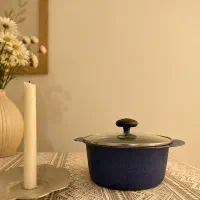 قابلمه و ماهیتابه سورمه ای پوشش گرانیت