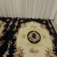 فرش شش متری مشکی و کرم
