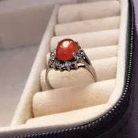 انگشتر نقره زنانه عقیق سرخ یمنی