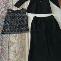 کت و دامن و تاپ سایز بزرگ پارچه ترک نونو