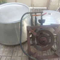 دیگ ۴۰ من با قابلمه و اجاق