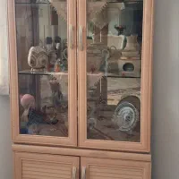 بوفه ویترین ۲درب جنس ام دی اف