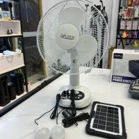 پنکه خورشیدی چند کاره / پاوربانک / چراغ اضطراری