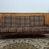 مبل ۷ نقره گازور تمام چوب بدون میز