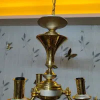 لوستر 3شعله،تمام برنج،ابکاری طلا