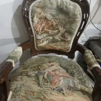 مبل قدیمی آنتیک پارچه کوبلن فرانسوی نو چوب گردو