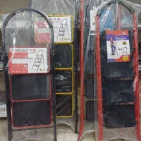 نردبان کرستون فلزی پله پهن بدون لرزش/نردبان نگین