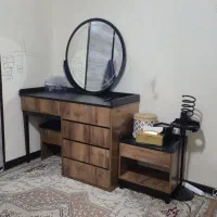 تخت خواب دونفره میزارایش پاتختی وتخت خواب وکمد