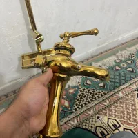 شیر دوش حمام البرزروز طلایی براق و علم دوش رسوبگیر