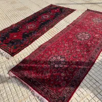 دو عدد فرش دستبافت قدمت دار ترکمن