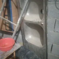 سینگ ظرفشویی دوقلو در حد نو