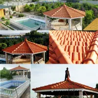 سقف های شیبدار آلاچیق سفال طبرستان شیروانی اردواز