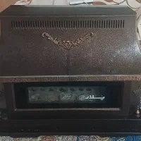 بخاری طرح شومینه مشعل دار رنگ کوره ایی