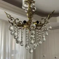 دو عدد لوستر برنجی