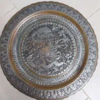 سینی مسی قلمکاری شده قدیمی