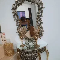 آینه و شمعدان برنز