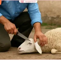 قصاب و ذبح گوسفند