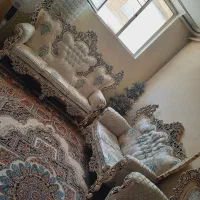 مبل سلطنتی۷ نفره با جلومبلی کم استفاده شده