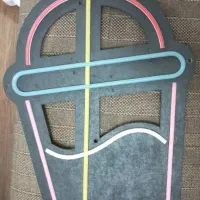 نئون طرح نوشیدنی اسموتی یا شیک