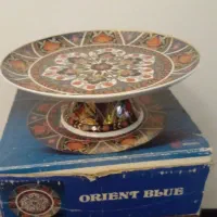 شیرینی خوری بشقاب پایه دارMIZUKO ORIENT BLUE
