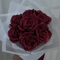 گل های روبانی.برای تولد .جشن .ولنتاینو