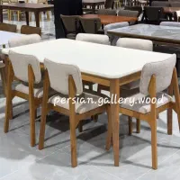 میز ناهارخوری ومیزغذاخوری بارنگبندی و نشیمن سفارشی