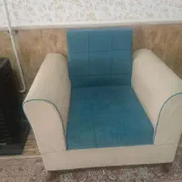 مبل شیش نفره آبی و سفید